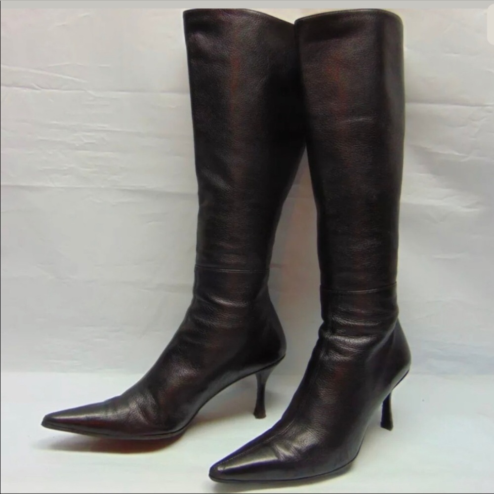 Gucci Stiv. Pelle S. Goma Bali Kid Nero Tall Boot